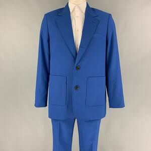 3.1 PHILLIP LIM Size 40 Royal Blue Wool Blend Notch Lapel Suit
